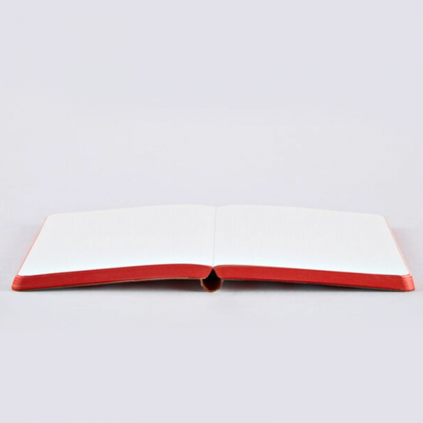 Nuuna, Notizbuch, Flex-Cover aus recyceltem Leder Seiten minidots, rot und weiss, Love Motiv, geöffnet