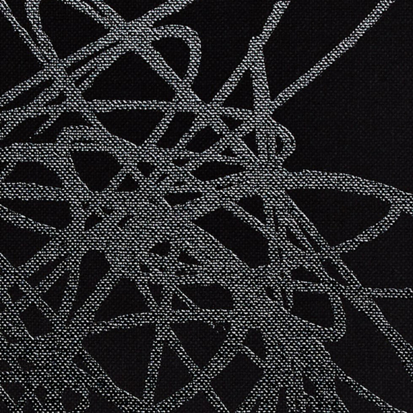 Nuuna •  Sketchbook Square Bang, XL black, buckrams soft cover, silk screen printing black, black coloured edges, detail prining