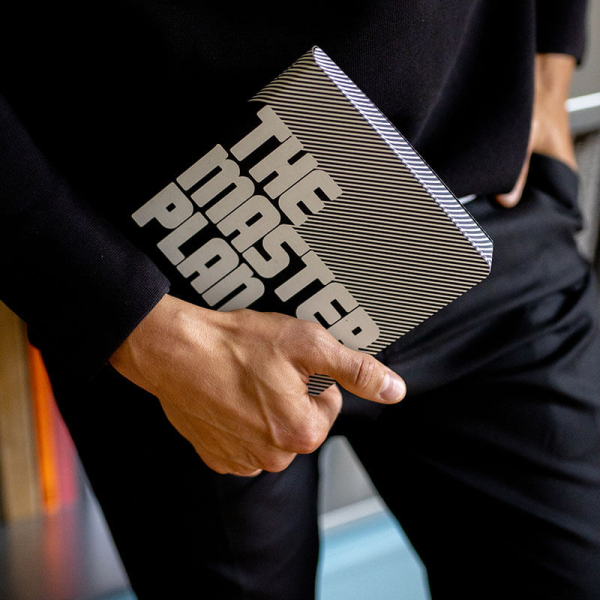 Nuuna, Notebook, Flex cover from recyceltem leather doted pages , black& white, print The Master Plan, style
