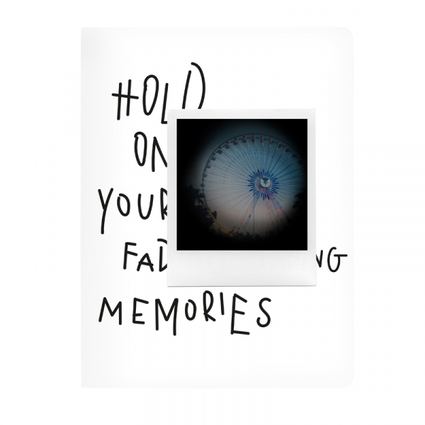 Nuuna • fading Memories THERMO Graphic Notizbuch L  thermo effect cover, schwarz-weiß, , Front Ansicht