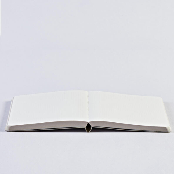 Nuuna, Notebook, Graphic S, Finesse laced flex cover from smooth bonded leather minidots pages, schwarz-grau offen