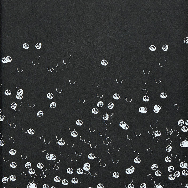 Nuuna, Notebook, Graphic S, NOT ORDINARY S GENESIS flex cover from smooth jeanslabel material minidots pages, black-white, detail