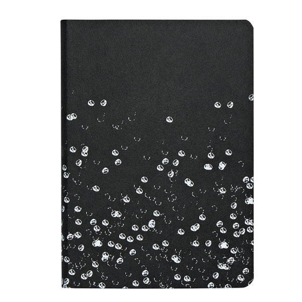 Nuuna, Notebook, Graphic S, NOT ORDINARY S GENESIS flex cover from smooth jeanslabel material minidots pages, black-whitet, back
