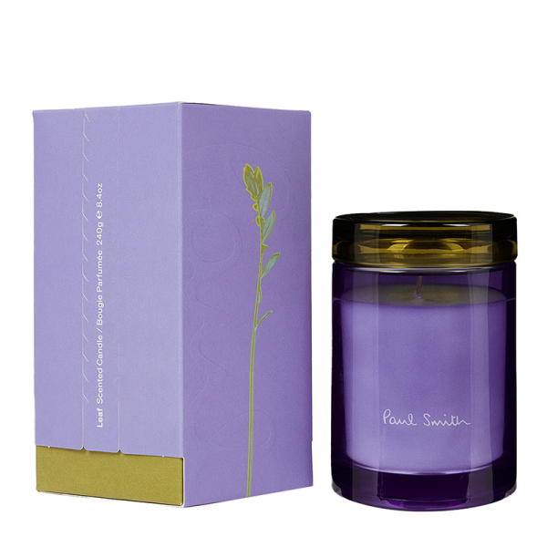 Paul Smith Scented Candle LEAF, 240gr, Glass +Lid pale blue-green, with gift box
