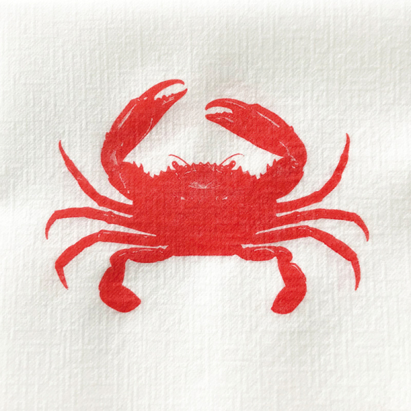 Serviette, von Paviot, Krebs, rot, Cocktailserviette