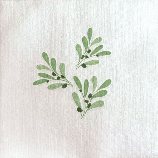 Paviot, Napkin, Olivier, grey green, front