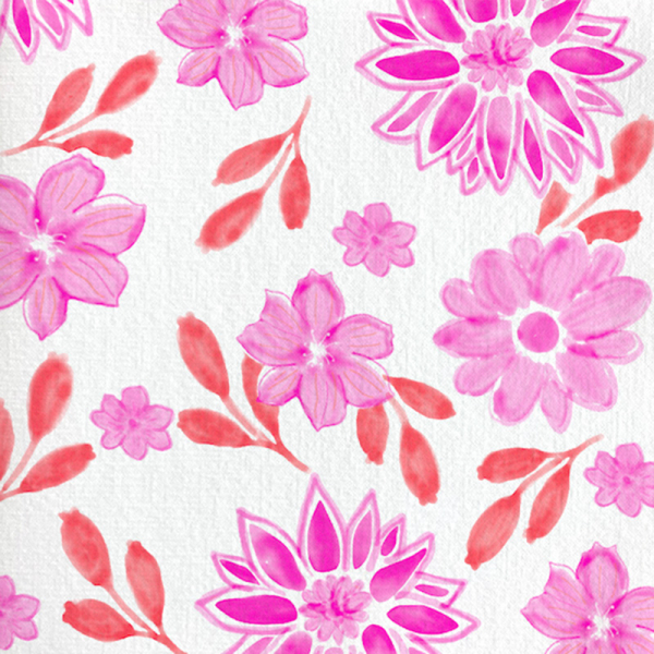 Paviot, Serviette, bedruckt mit Paviot, Napkin, print  Maxi Fleur rouge, Motiv