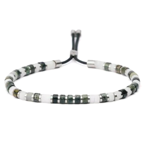 Pig&Hen, Armband Brontide 4 Kyoto silver Edelsteine, Edelstahlverschluß Verschluß silber