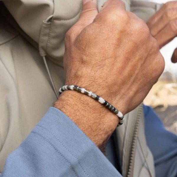 Pig&Hen, Armband Brontide 4 Kyoto silver Edelsteine, Edelstahlverschluß Verschluß silber, style