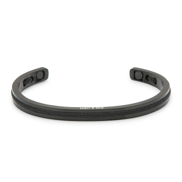 Pig & Hen Armspange, Navarch, 6mm, schwarz-schwarz