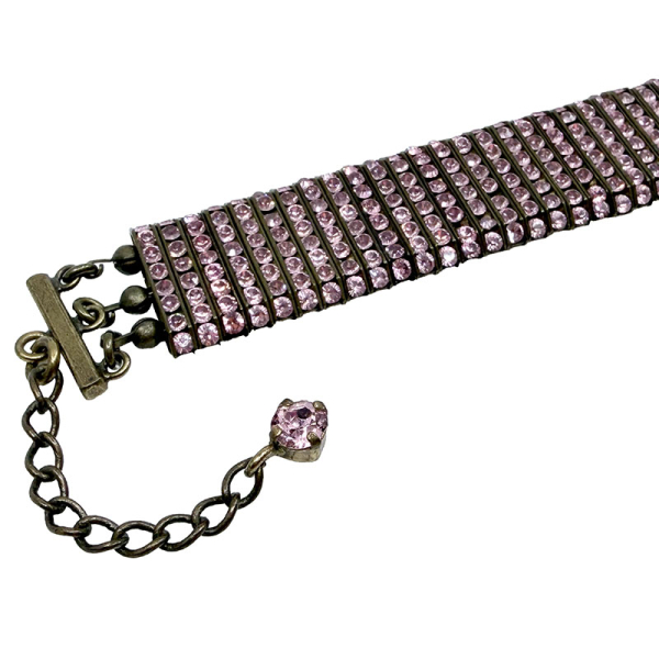 Rosa Templin Bracelet Sunset Swarovski pink, closure