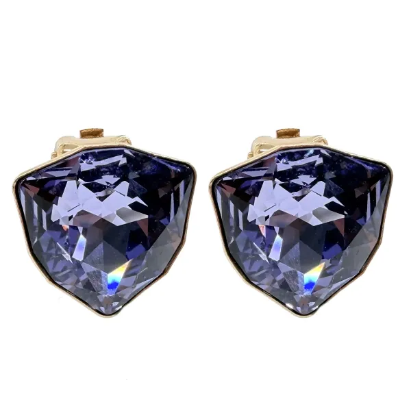 Rosa Templin, Ohrrclips, Trilliant, violett, Swarovski elements