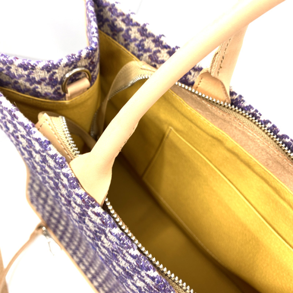 Tote bag, Hahnentritt violett, C'es la vie, Innenansicht