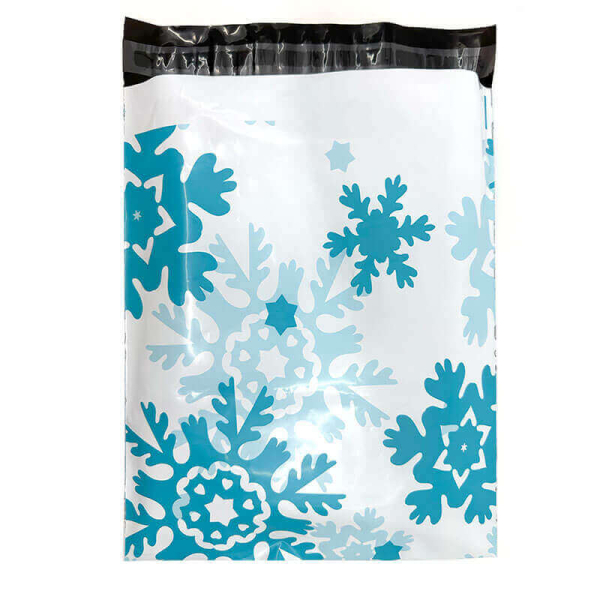 SNAZZY BAG gift envelope Snowflake Material Polymer Color white-blue, back