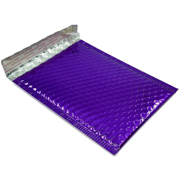 Versandtasche, Luftgepolstert, violett, Rücjseite