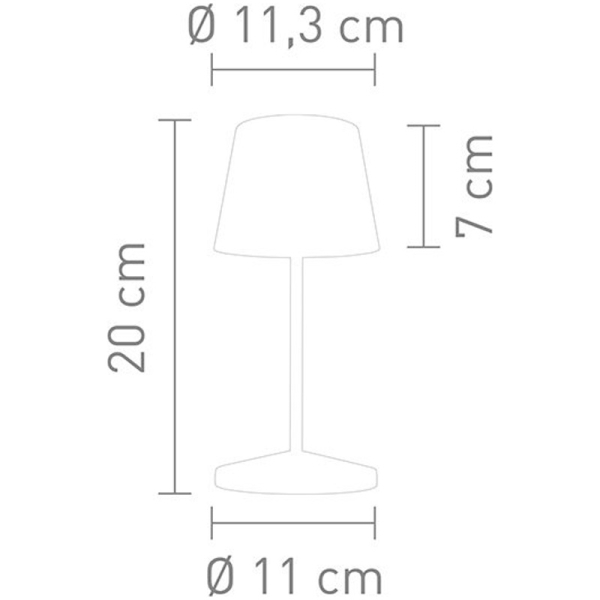 Sompex Seoul Akku LED Tischleuchte, Farbe weiss, Groesse