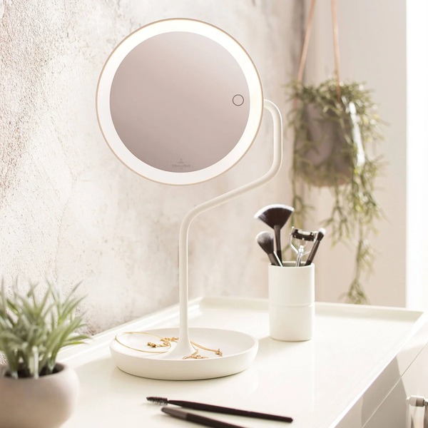 Villeroy & Boch VERSAILLES white vanity mirror on a dressing table with beauty accessories