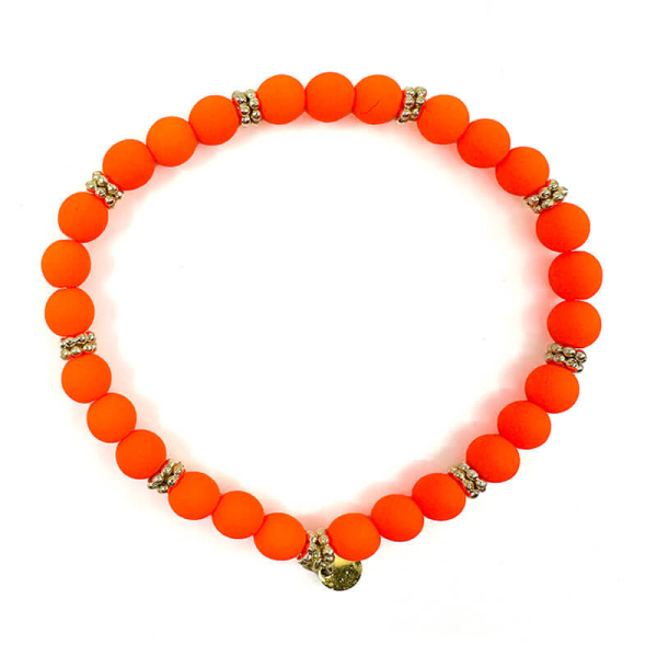 Super Gem Perlenarmband LITTLE Neon Orange