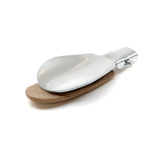 Trixi Gronau Schuhanzieher Cedric, Edelstahl, Ledergriff Dollaro beige, zu