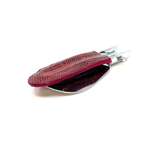 Trixi Gronau Schuhanzieher Cedric, Edelstahl, Ledergriff Tejus aubergine, zu top