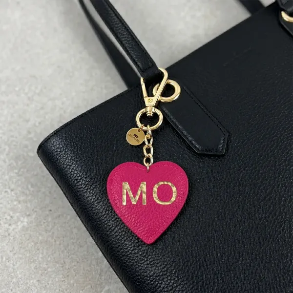 Trixi-Gronau Leder Herzanhaenger Coeur fuchsia  style tasche