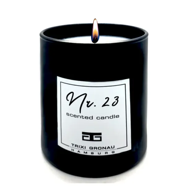 Trixi Gronau, Duftkerze No. 23, schwarzes Glas