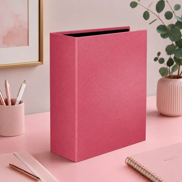 Trixi Gronau, INKA, DIN A4 Luxus-Ordner, 2er Lochung,Rochen pink