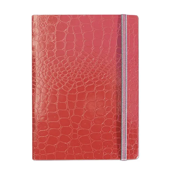 rotes Notizbuch, Skivertex, Tagebuch mit Gummiband, Trixi Gronau