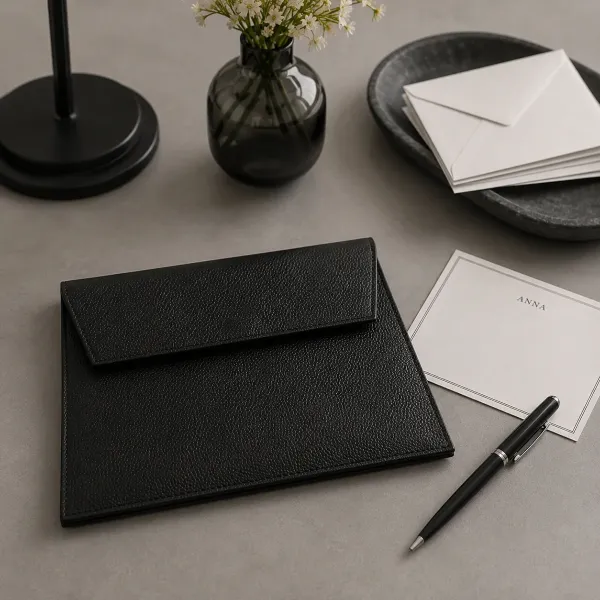Trixi Gronau LUC, Lederkuvert, leder schwarz, style