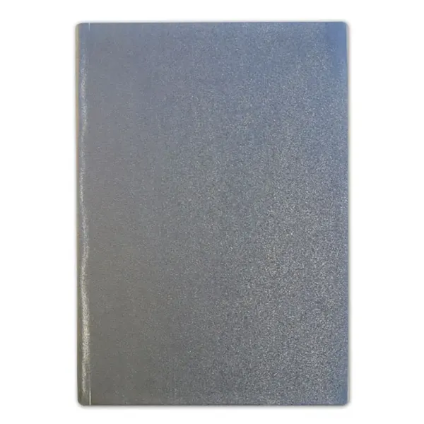 metallic silver colored A4 Notebook, Skivertex bound, Diary, Trixi Gronau