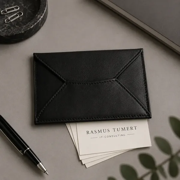 Trixi Gronau, MIRA, mini envelope for businesscards, nappa black, style