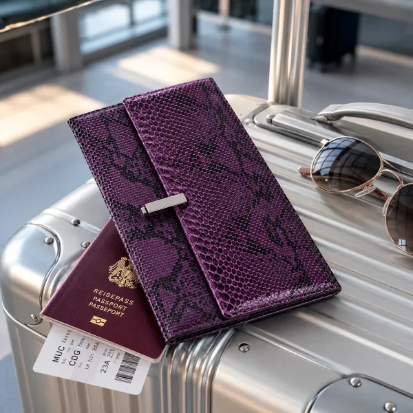 Reisebrieftasche aus Python lila Trixi Gronau, style