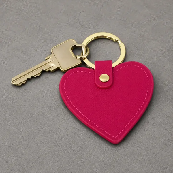 Trixi Gronau leather key fob Sunny fuchsia with key