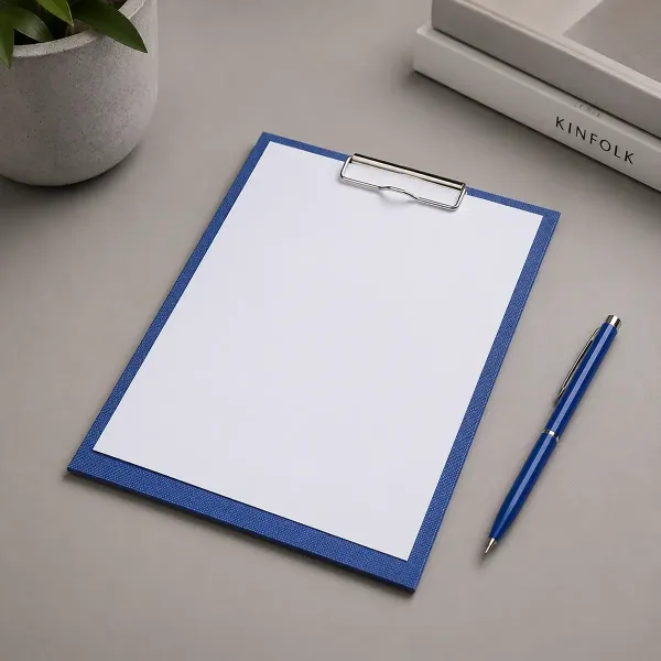 Clipboard A4 in Rochen-Optik blau mit Klemm Mechanik, style