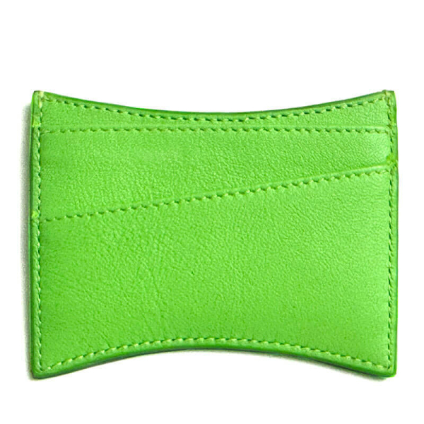 Talel. Creditcard Holder YOO leather Neon Green back