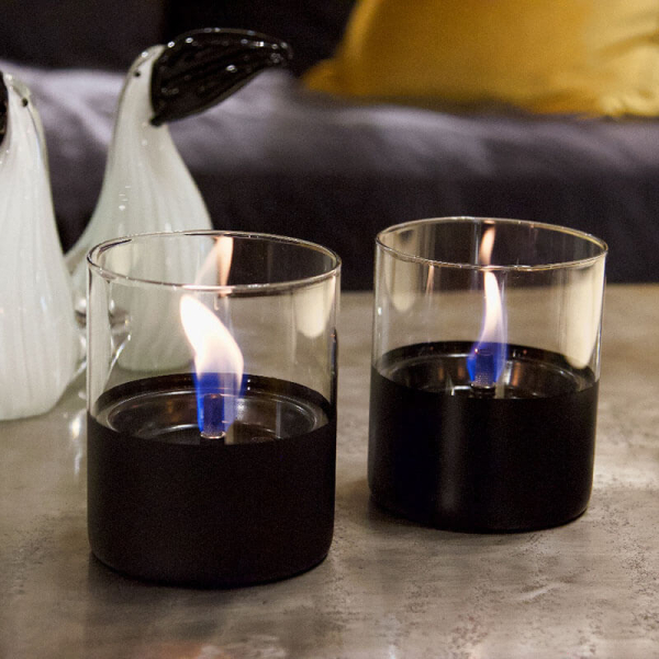 Tenderflame Kerze Lilly 10 schwarz, Glass, style inside