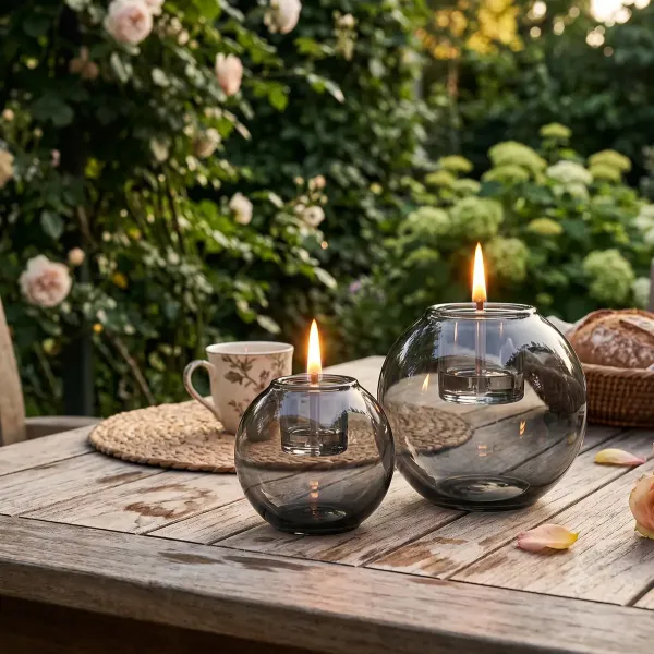 Tenderflame Candle Globus Gift Set graphite, style garden