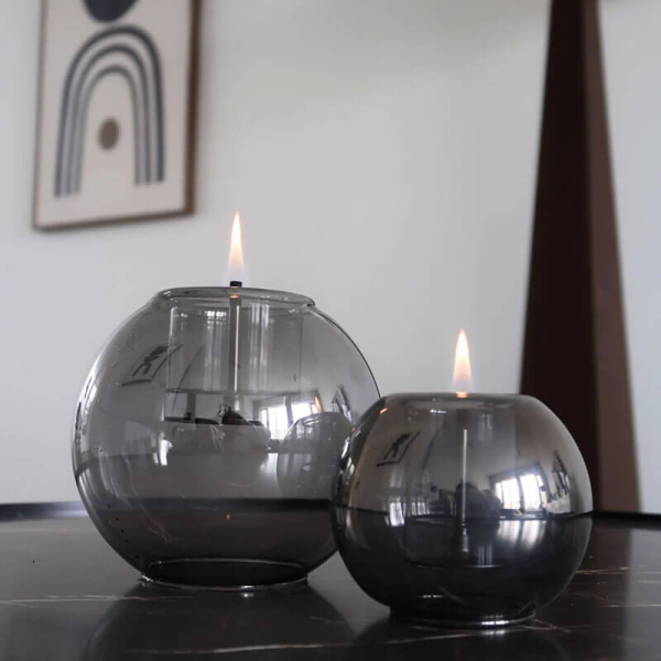 Tenderflame Kerze Globus Geschenkset graphite, style