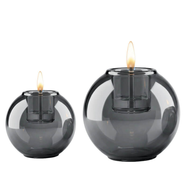 Tenderflame Kerze Globus Geschenkset graphite, Paar