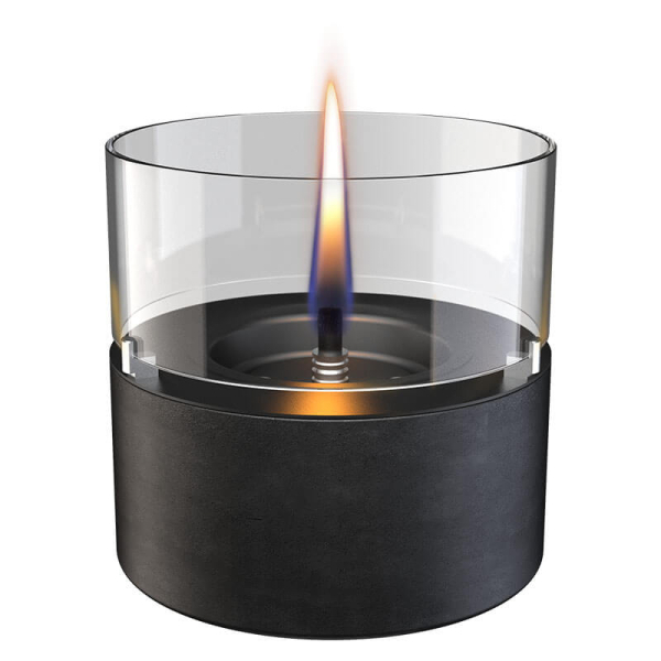 Tenderflame Kerze Cafe 14 MgO Keramik schwarz, front