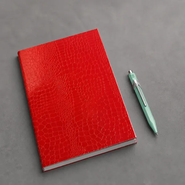 red colored A4 Notebook, Skivertex bound, Diary, Trixi Gronau, style