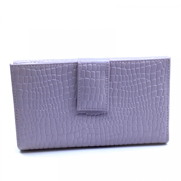 Trixi Gronau, Purse Nina, Leather, Color glossy light rose, croco embossing