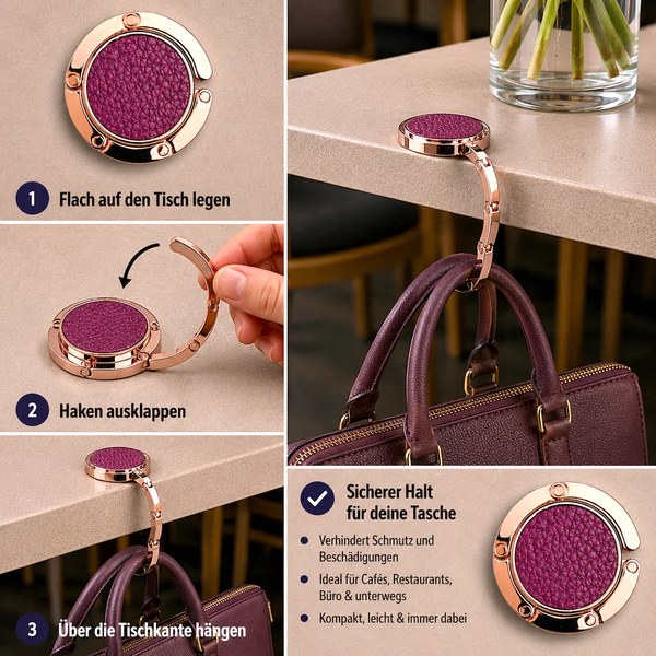 Trixi Gronau Taschenbutler ERIN rosegold Dollaro pink