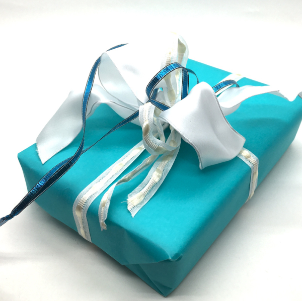 Geschenkband, 3mm, türkis, glitzernd, style