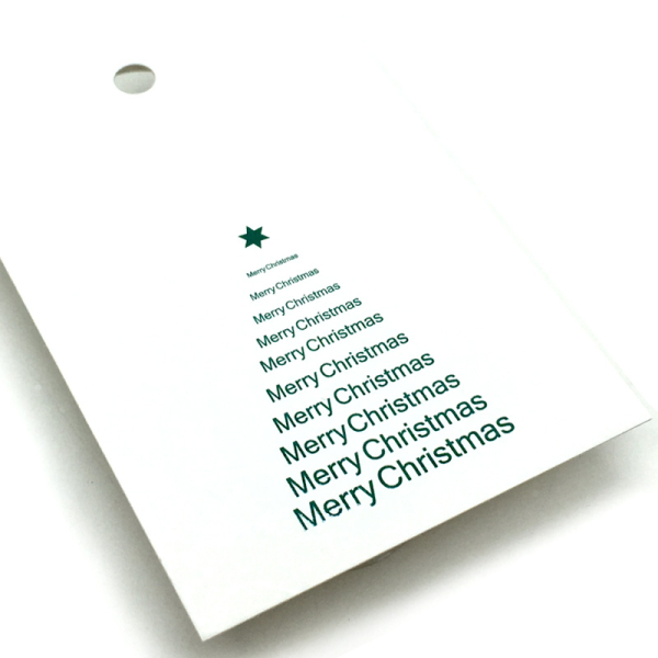 Trixi Gronau Christmas tag green Merry Christmas, detail