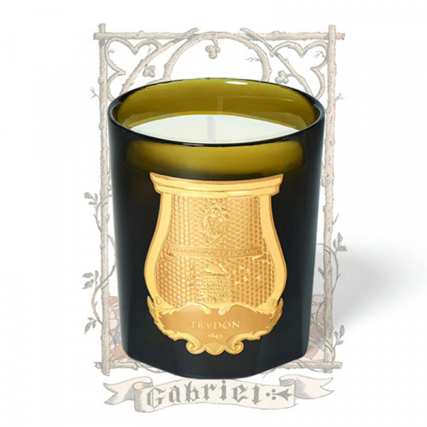 Cire Trudon, scented candle, in green glass, Gabriel,