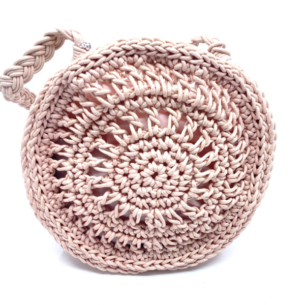 Crossbody Tasche Jayne powder, gehäkelt,