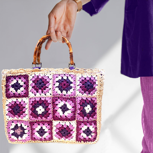 Trend tote, Carol multicolore, gehäckelt, style