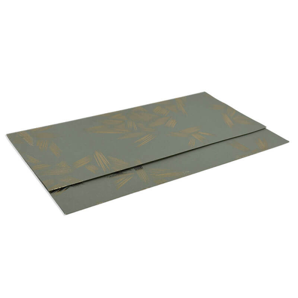 Gift Envelope Festiva green with gold hot foil stamping, side