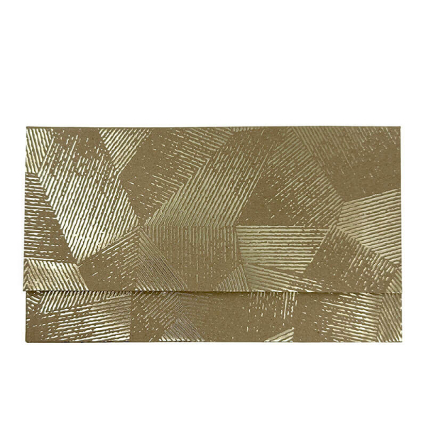 Geschenkumschlag Vance natur mit gold Heißfolienprägungg
